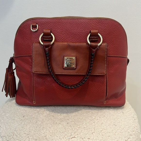 Dooney & Bourke Aubrey terra cotta pebbled Leather Satchel. - Picture 2 of 15